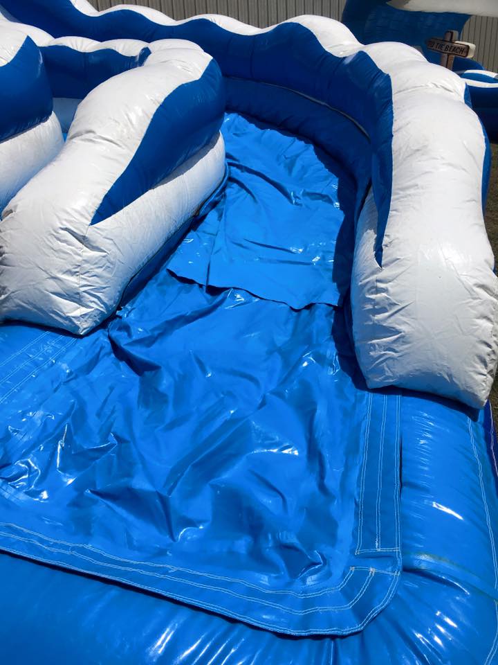 curve inflatable water slide
