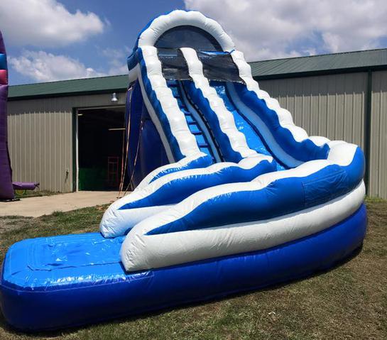 curve inflatable water slide