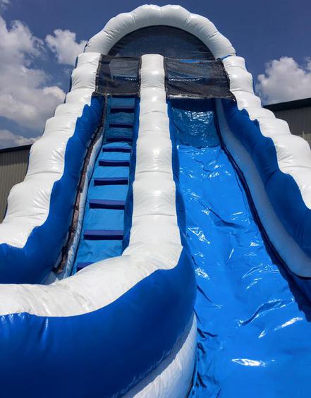 curve inflatable water slide